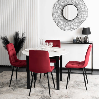 Elite PERU Burgundy Velvet Chair – A Touch of Luxury and Sophistication