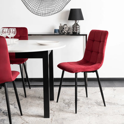 Elite PERU Burgundy Velvet Chair – A Touch of Luxury and Sophistication