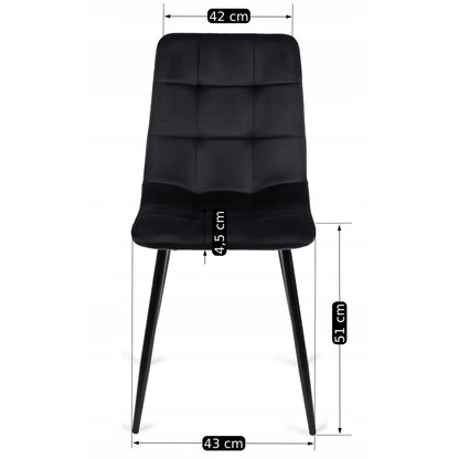 Elite PERU Black Velvet Chair – A Timeless Fusion of Style and Comfort