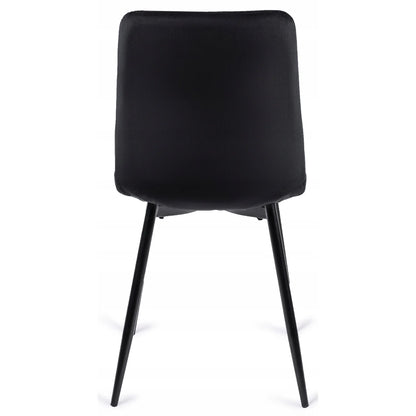 Elite PERU Black Velvet Chair – A Timeless Fusion of Style and Comfort