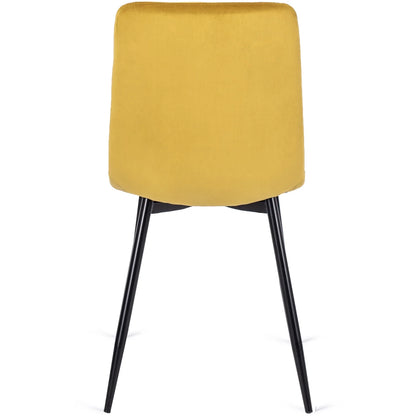 Elite PERU Mustard Velvet Chair – A Bold Statement of Style and Comfort