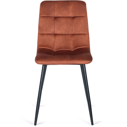 Elite PERU Rust Velvet Chair – A Bold Statement of Elegance and Comfort