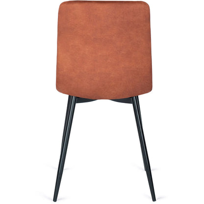 Elite PERU Rust Velvet Chair – A Bold Statement of Elegance and Comfort