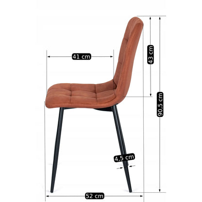 Elite PERU Rust Velvet Chair – A Bold Statement of Elegance and Comfort