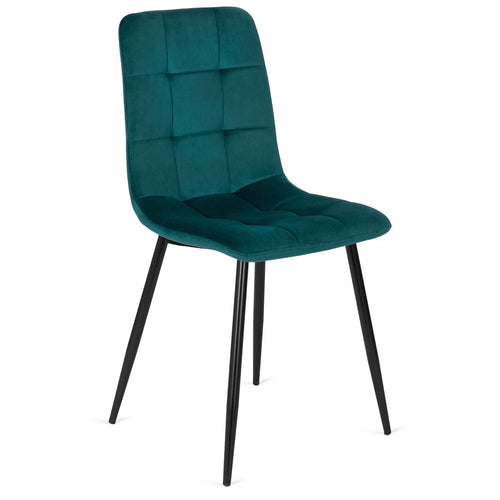 Elite PERU Turquoise Velvet Chair – A Stylish Pop of Color and Comfort