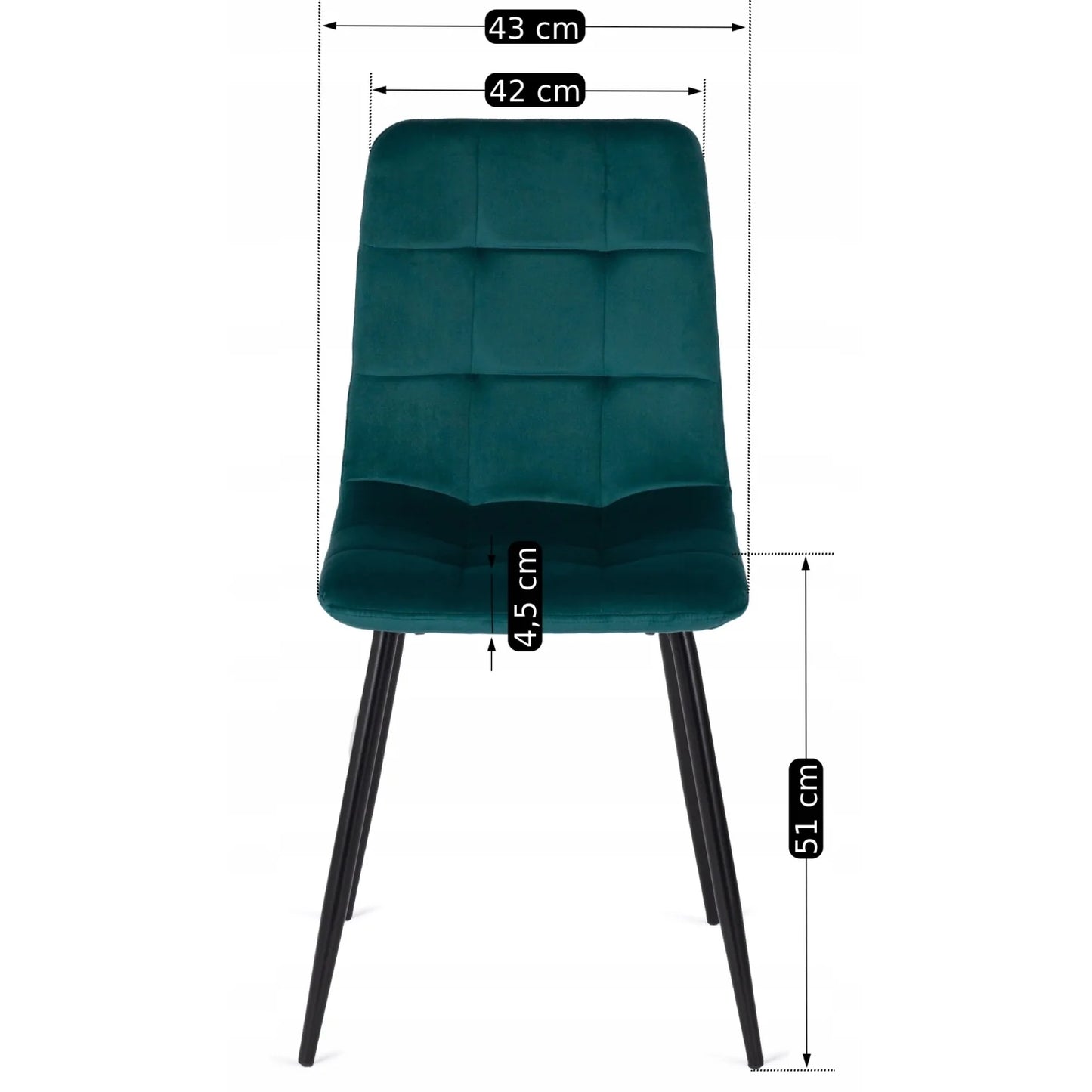 Elite PERU Turquoise Velvet Chair – A Stylish Pop of Color and Comfort