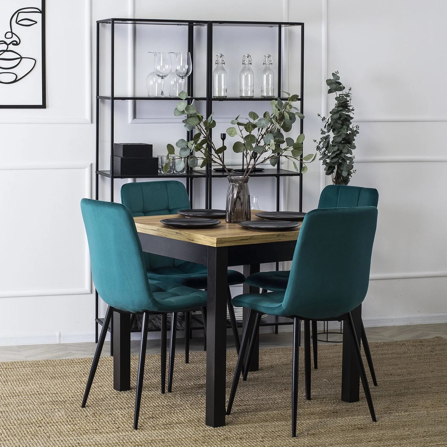 Elite PERU Turquoise Velvet Chair – A Stylish Pop of Color and Comfort