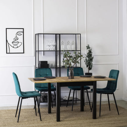 Elite PERU Turquoise Velvet Chair – A Stylish Pop of Color and Comfort