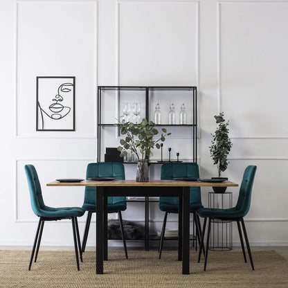 Elite PERU Turquoise Velvet Chair – A Stylish Pop of Color and Comfort