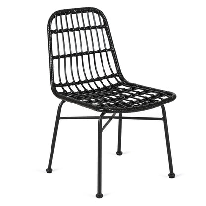 Elite WALDI Black Rattan Chair – Stylish & Durable Outdoor Seating