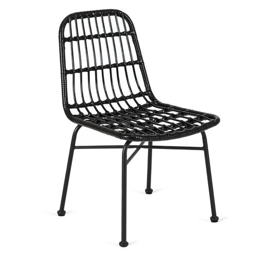 Elite WALDI Black Rattan Chair – Stylish & Durable Outdoor Seating