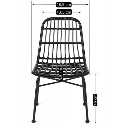 Elite WALDI Black Rattan Chair – Stylish & Durable Outdoor Seating