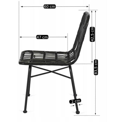 Elite WALDI Black Rattan Chair – Stylish & Durable Outdoor Seating