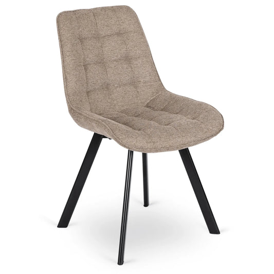 Elite RICK 2 Beige Upholstered Chair – A Blend of Comfort and Elegance