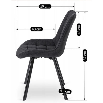 RICK 2 Black Upholstered Chair – A Perfect Blend of Style and Comfort