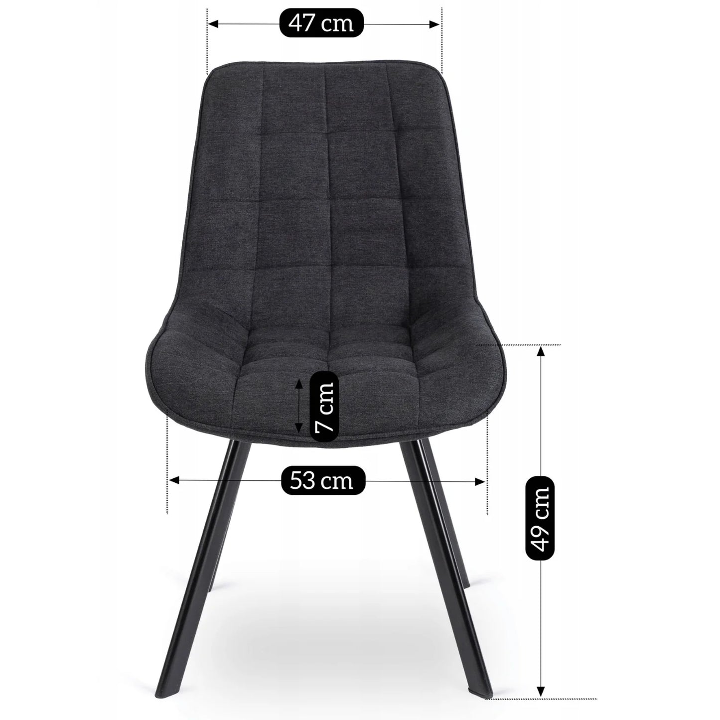 RICK 2 Black Upholstered Chair – A Perfect Blend of Style and Comfort