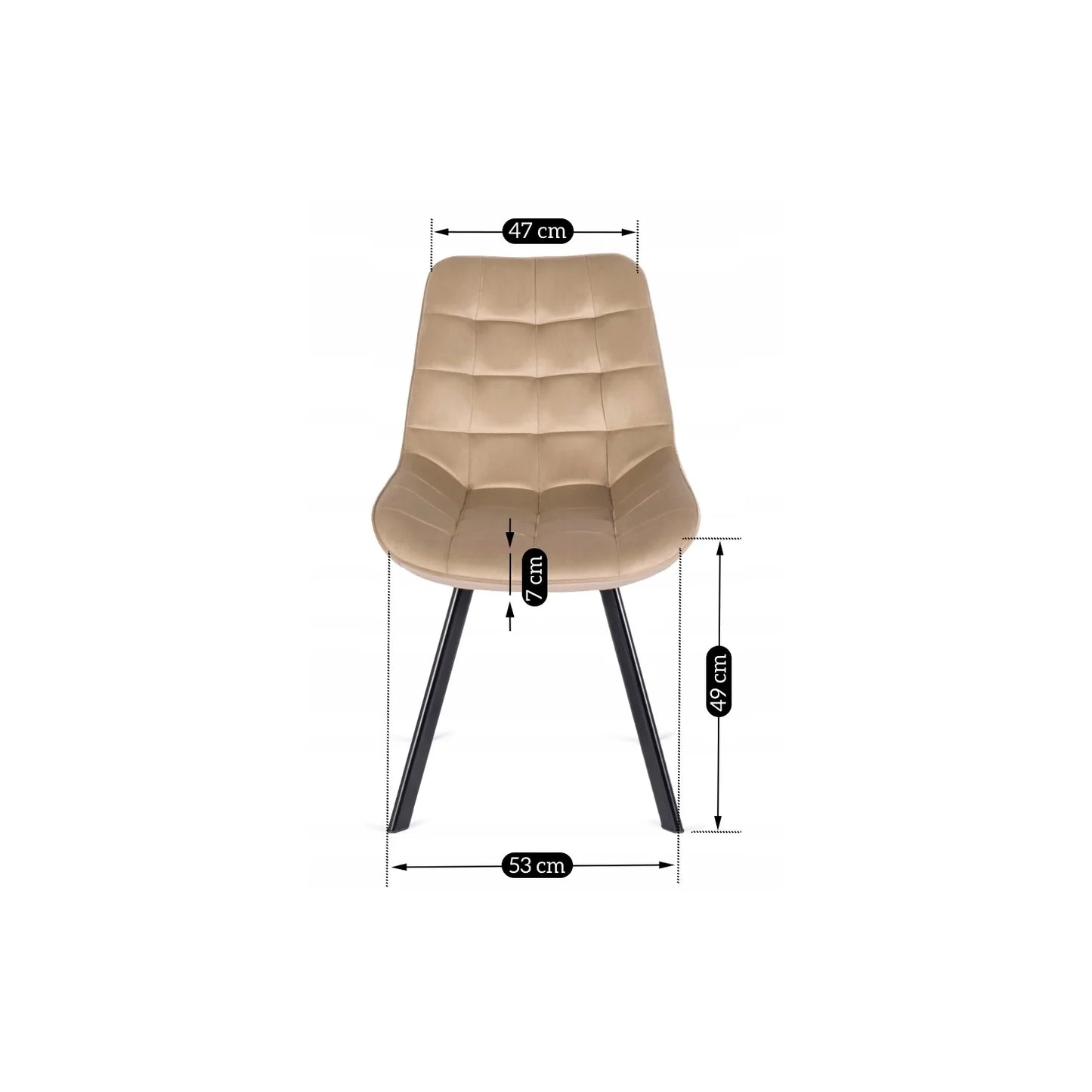 Elite RICK Beige Velvet Chair – Timeless Elegance & Comfort