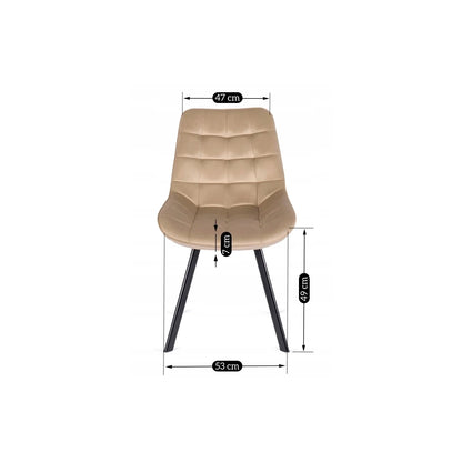 Elite RICK Beige Velvet Chair – Timeless Elegance & Comfort