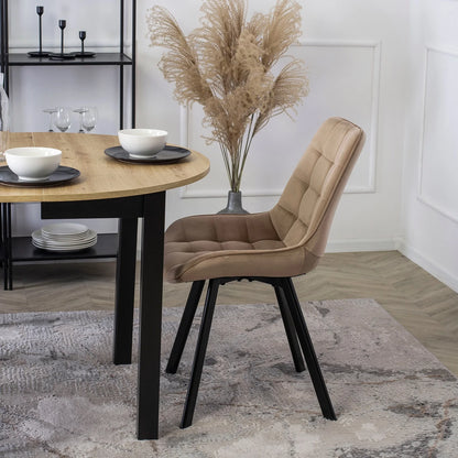 Elite RICK Beige Velvet Chair – Timeless Elegance & Comfort