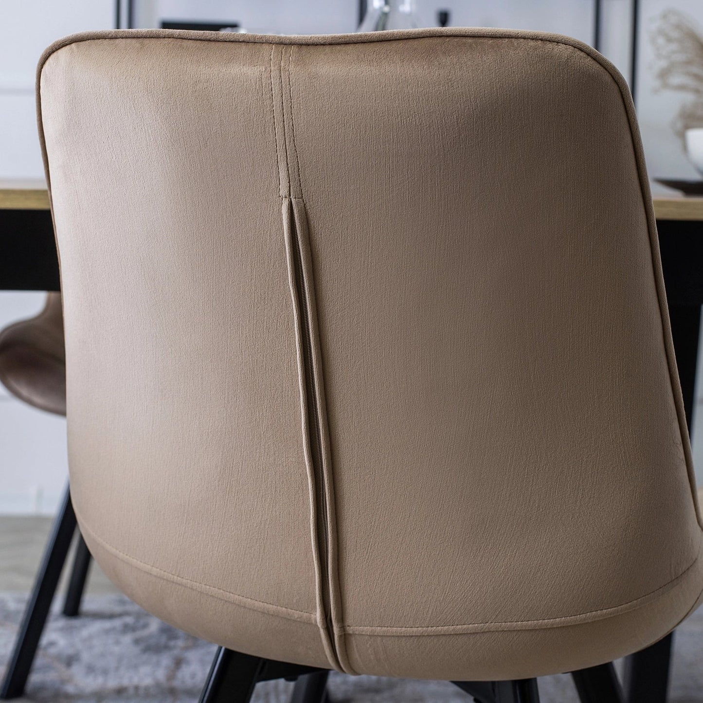 Elite RICK Beige Velvet Chair – Timeless Elegance & Comfort