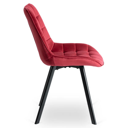 Elite RICK Burgundy Velvet Chair – Luxurious Comfort & Timeless Elegance