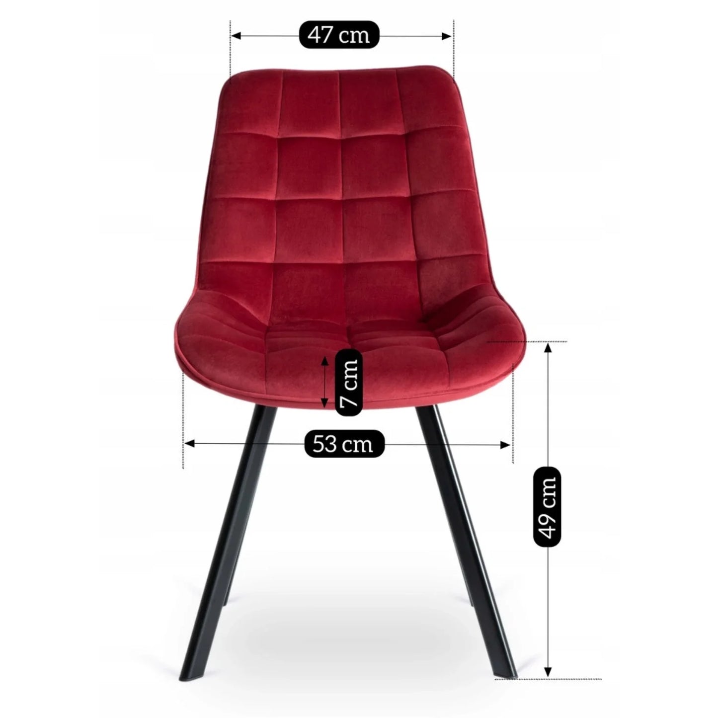 Elite RICK Burgundy Velvet Chair – Luxurious Comfort & Timeless Elegance