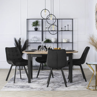 Elite RICK Black Velvet Chair – A Fusion of Elegance and Comfort
