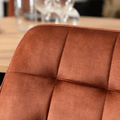 Elite RICK Rust Velvet Chair – A Statement of Elegance and Comfort