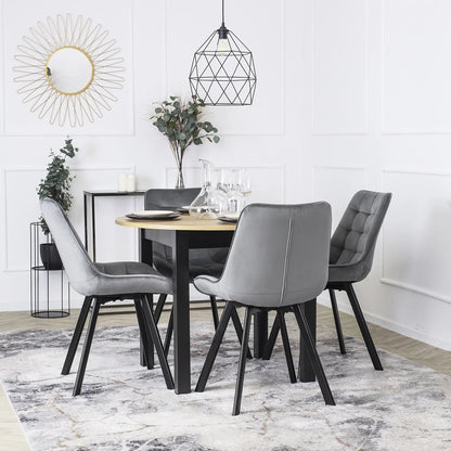 Elite RICK Grey Velvet Chair – Modern Comfort & Style