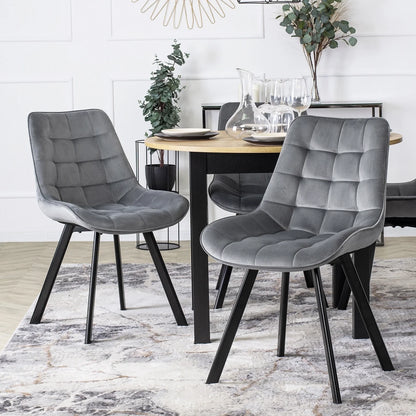 Elite RICK Grey Velvet Chair – Modern Comfort & Style