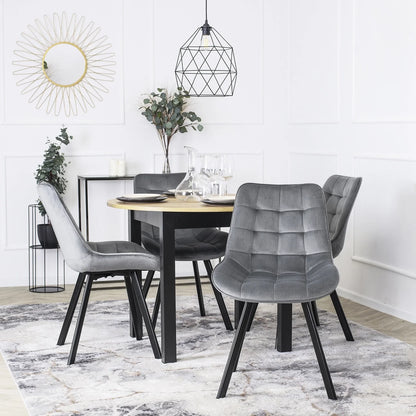Elite RICK Grey Velvet Chair – Modern Comfort & Style