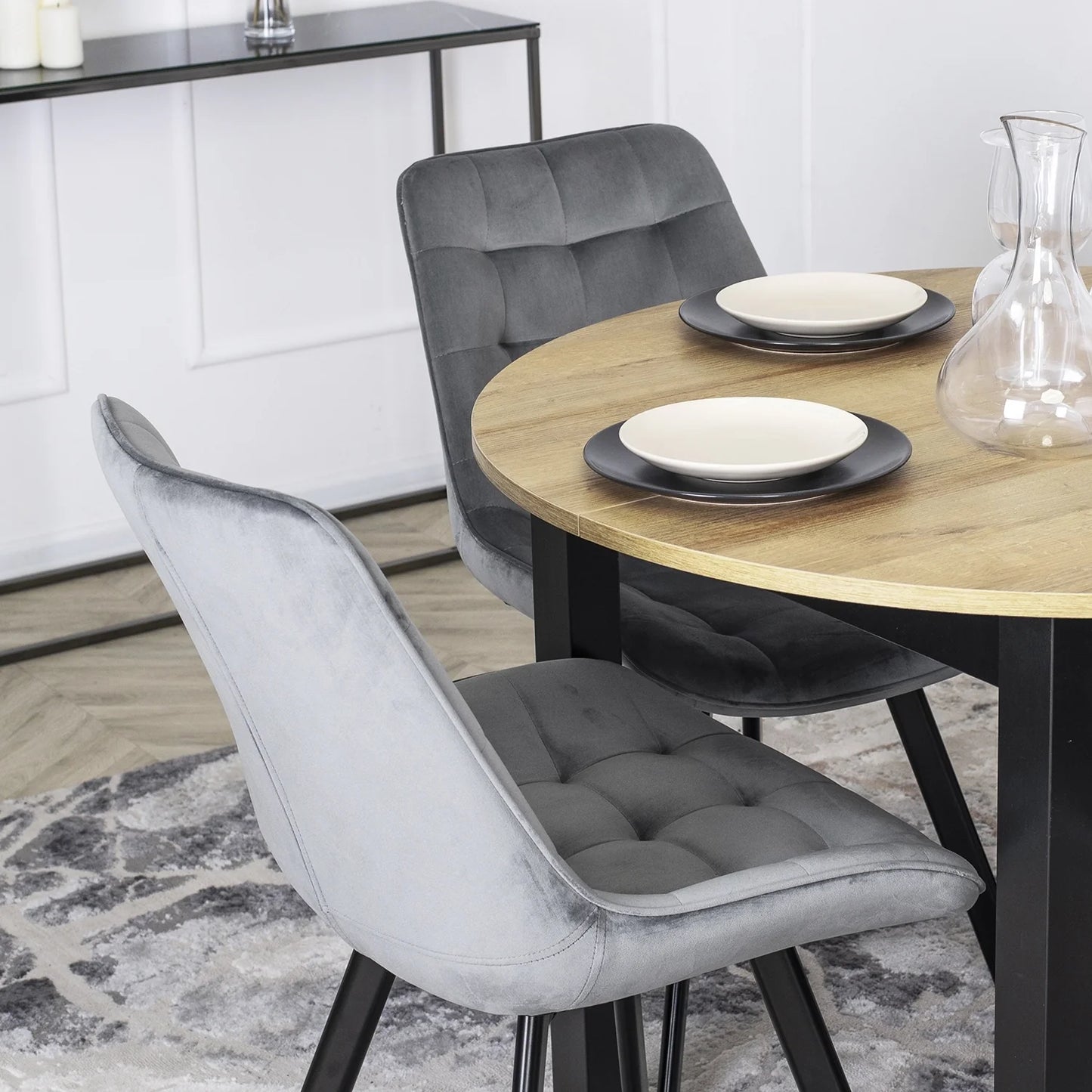 Elite RICK Grey Velvet Chair – Modern Comfort & Style