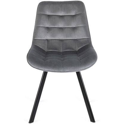 Elite RICK Grey Velvet Chair – Modern Comfort & Style