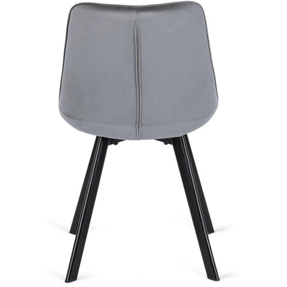 Elite RICK Grey Velvet Chair – Modern Comfort & Style