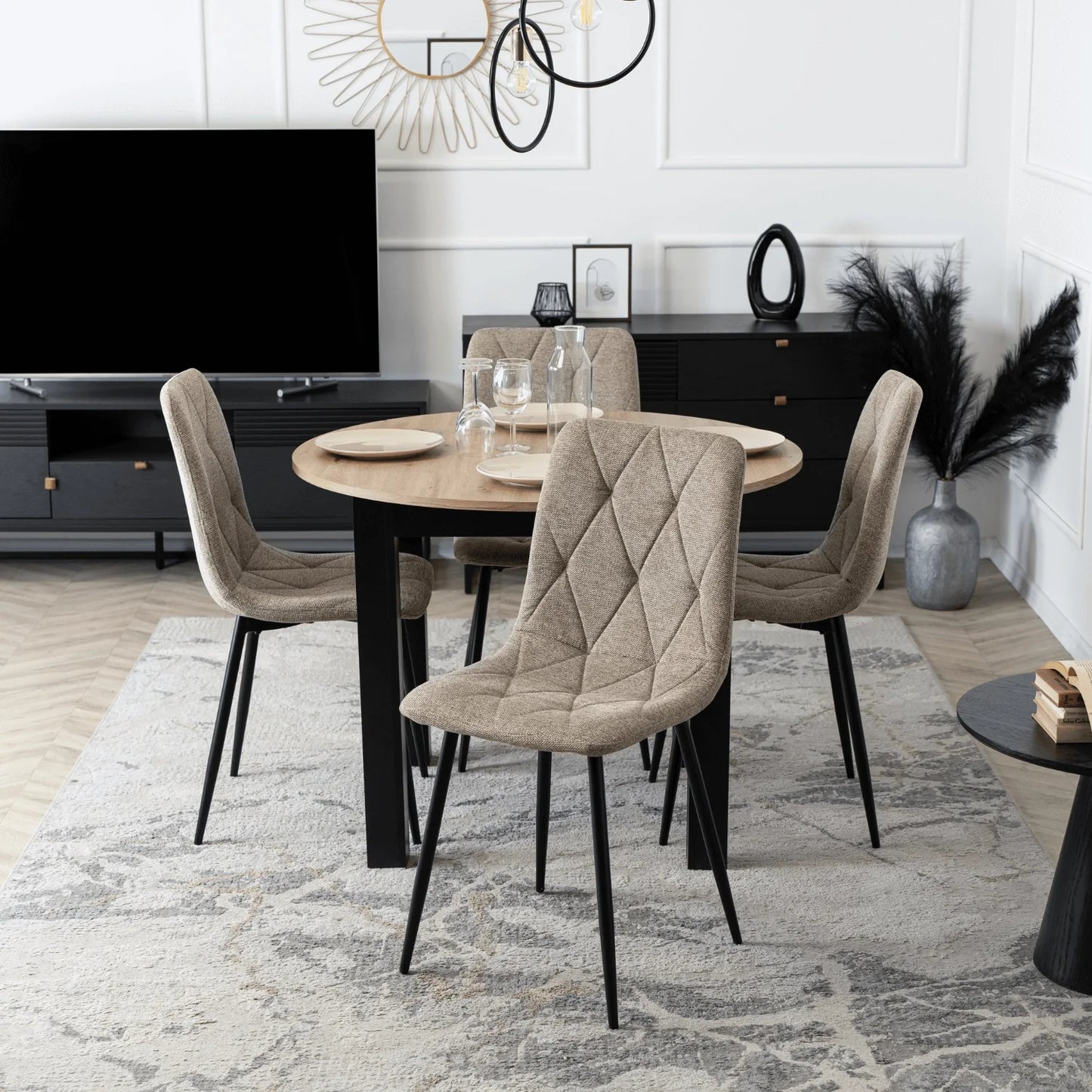 Elite ROBIN 2 Beige Upholstered Chair – A Blend of Elegance and Comfort