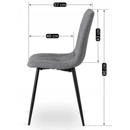 Elite ROBIN 2 Grey Upholstered Chair – A Perfect Blend of Style and Comfort