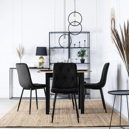 Elite ROBIN Black Velvet Chair – A Timeless Statement of Elegance and Comfort