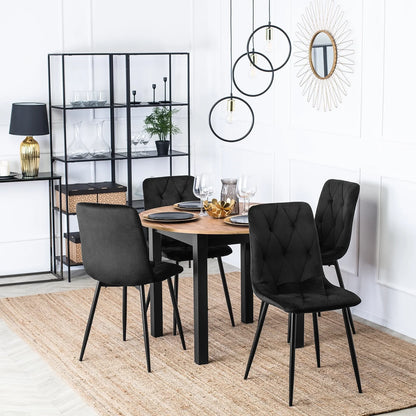 Elite ROBIN Black Velvet Chair – A Timeless Statement of Elegance and Comfort