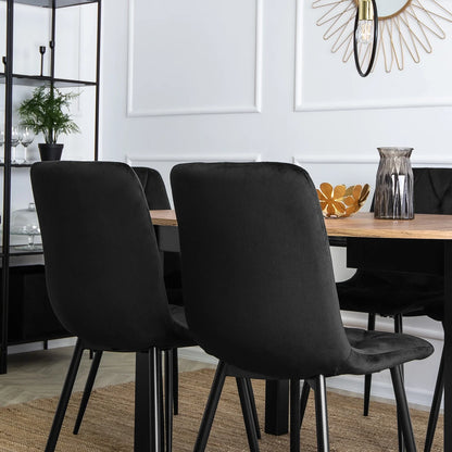Elite ROBIN Black Velvet Chair – A Timeless Statement of Elegance and Comfort