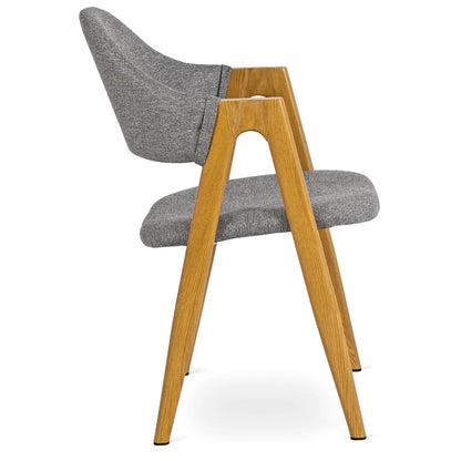 Elite RUIZ Chair – Gray Fabric & Golden Oak Frame