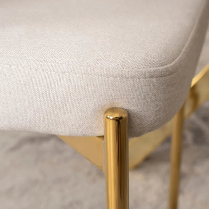 Elite BROS Upholstered Chair – Cream Glamour