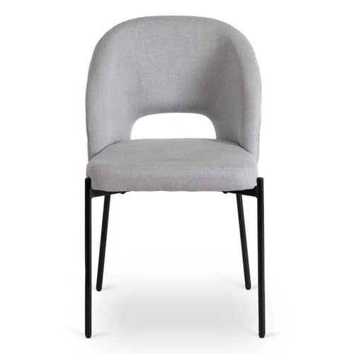 Elite BROS Upholstered Chair – Grey Modern
