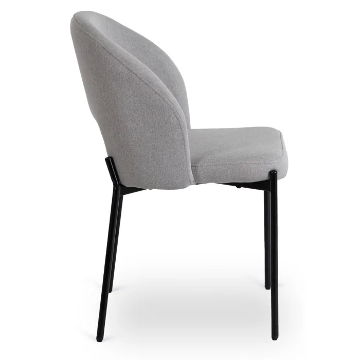 Elite BROS Upholstered Chair – Grey Modern