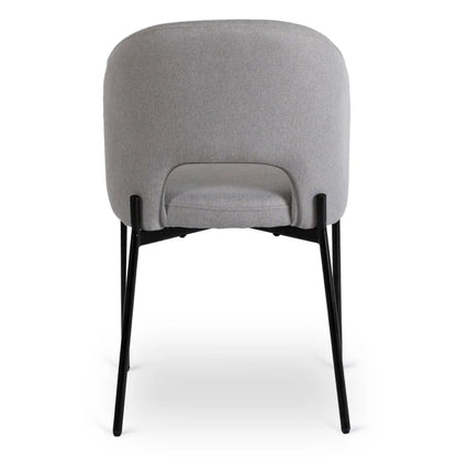 Elite BROS Upholstered Chair – Grey Modern