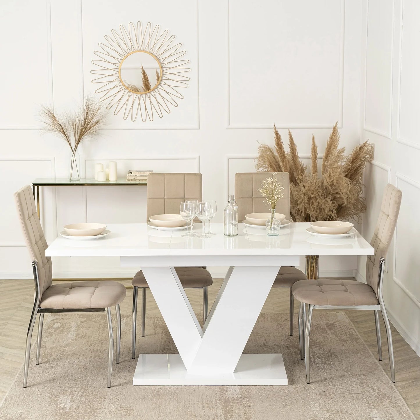 Elite MOLLY Chair – Beige Velvet