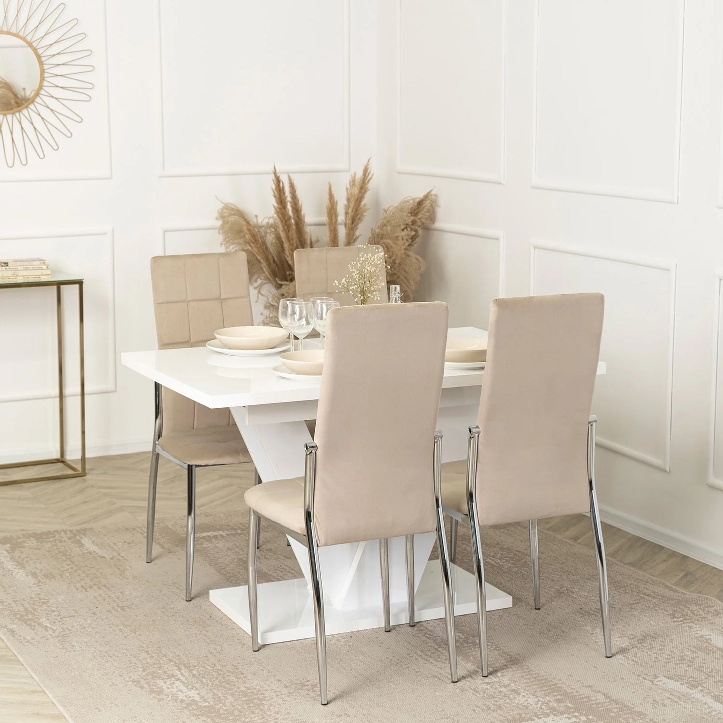 Elite MOLLY Chair – Beige Velvet