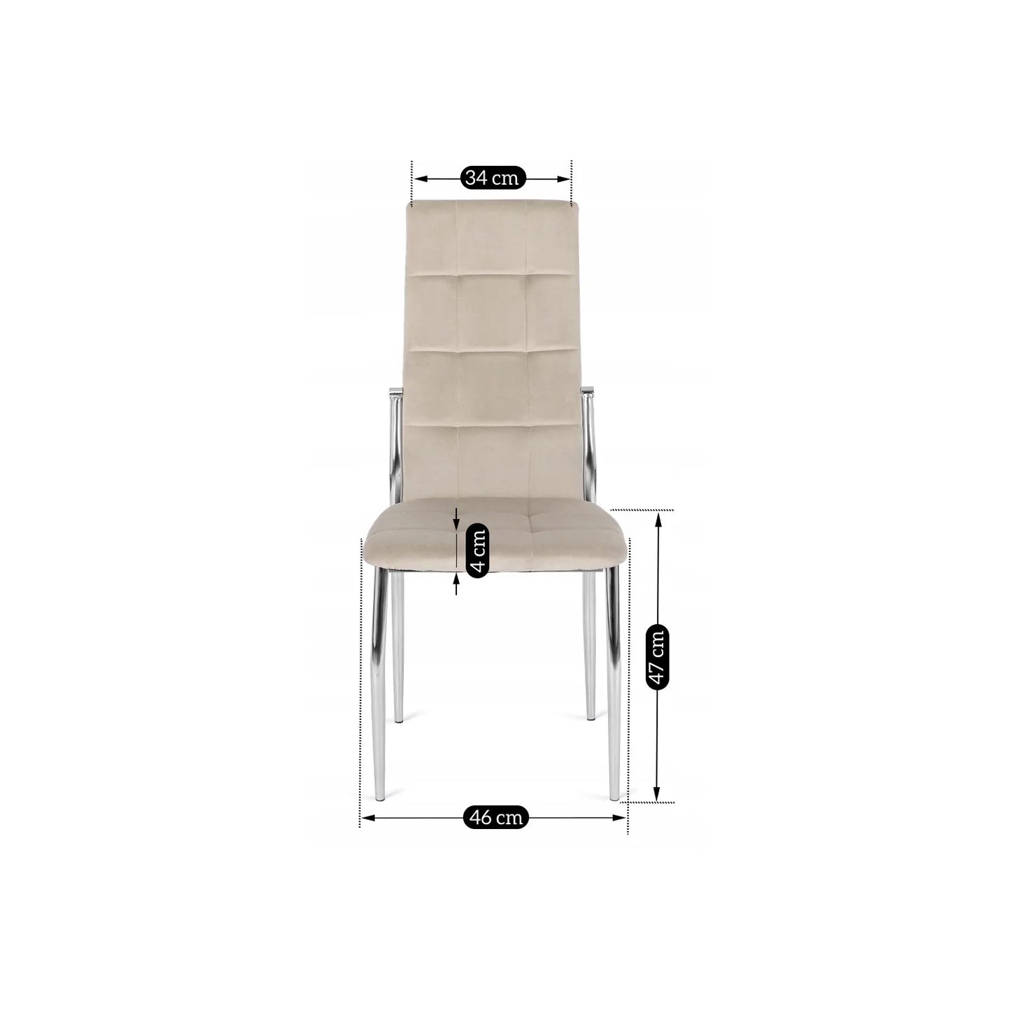 Elite MOLLY Chair – Beige Velvet