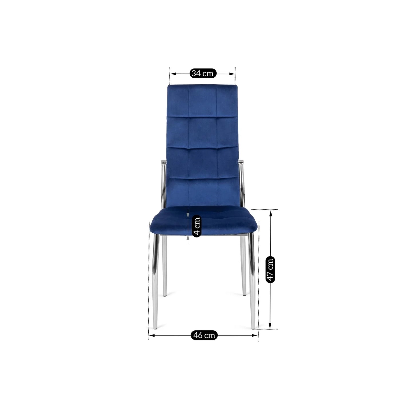 Elite MOLLY Chair – Navy Blue Velvet