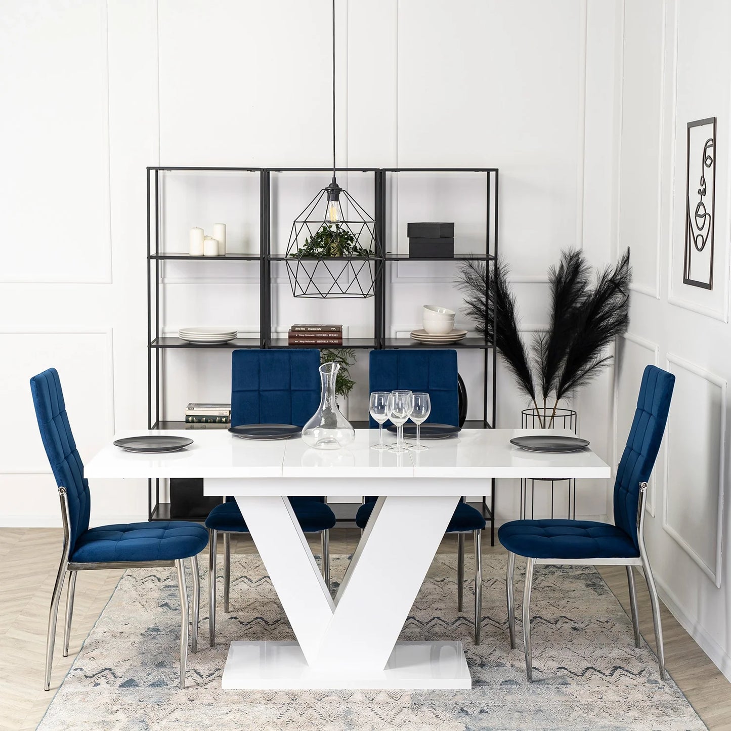 Elite MOLLY Chair – Navy Blue Velvet