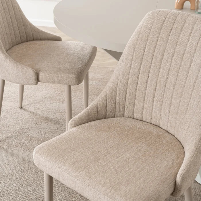 Elite TORINO Upholstered Dining Chair – Cream Modern